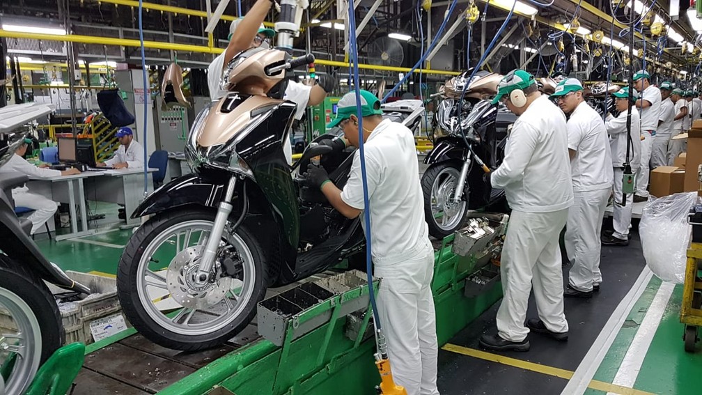Cai em 4,8% a produção de motos em julho