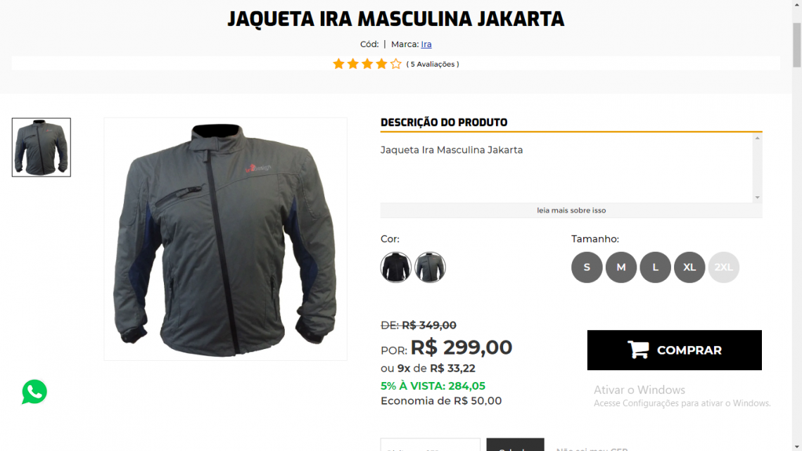 Jaqueta Ira Masculina Jakarta