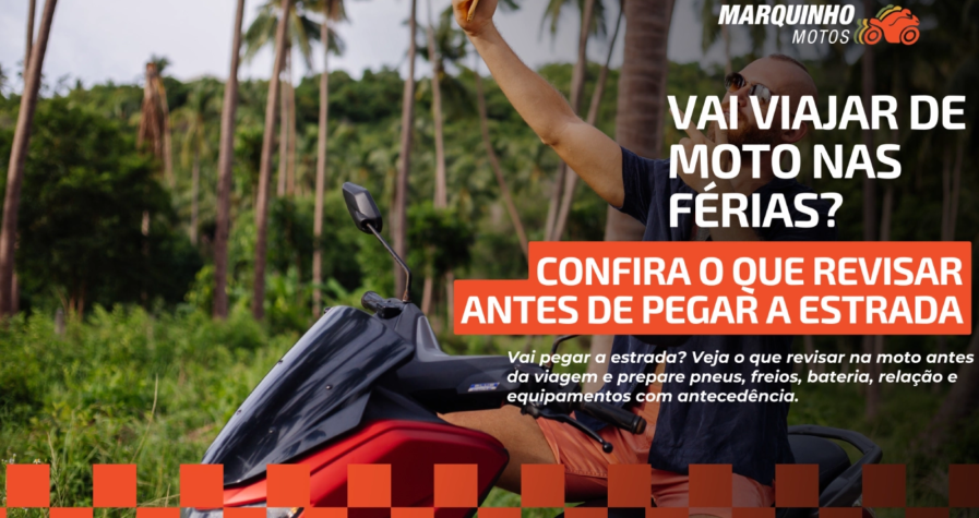 Vai viajar de moto nas férias? Confira o que revisar antes de pegar a estrada